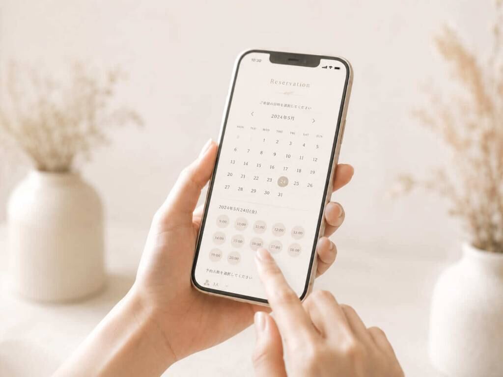 ご予約は公式LINEから、24時間いつでも